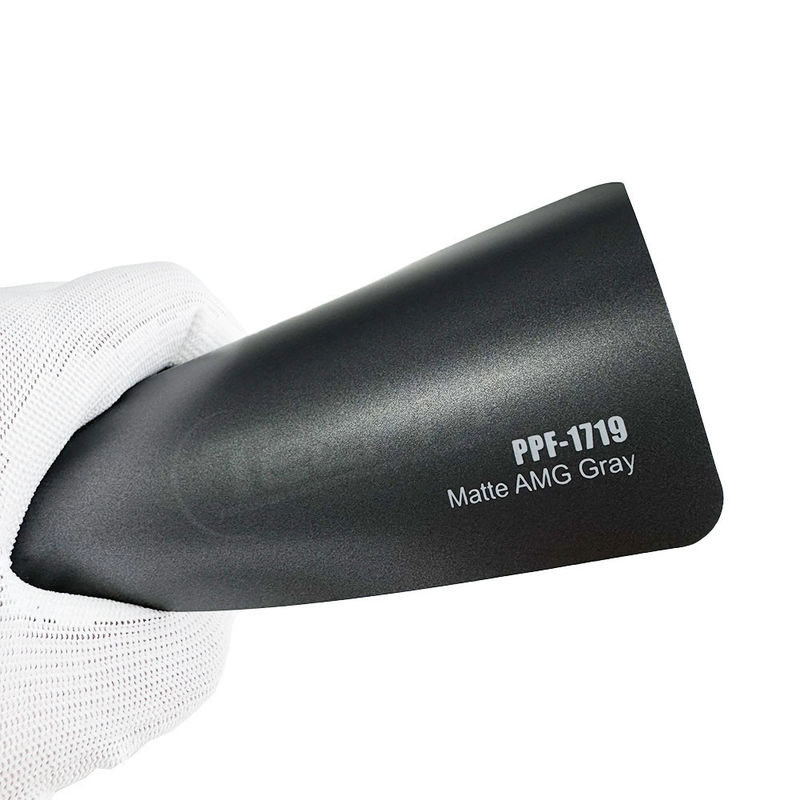 1.52х16м / 60inchx53ft PPF-1719 Матовый AMG Серой Изменение цвета Защитная пленка для краски 8 миллиметров Толщина цвета