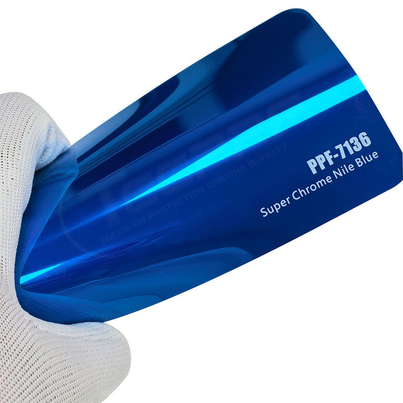 PPF-7136 Super Chrome Nile Blue Color Protective Paint Film для защиты от царапин на автомобилях