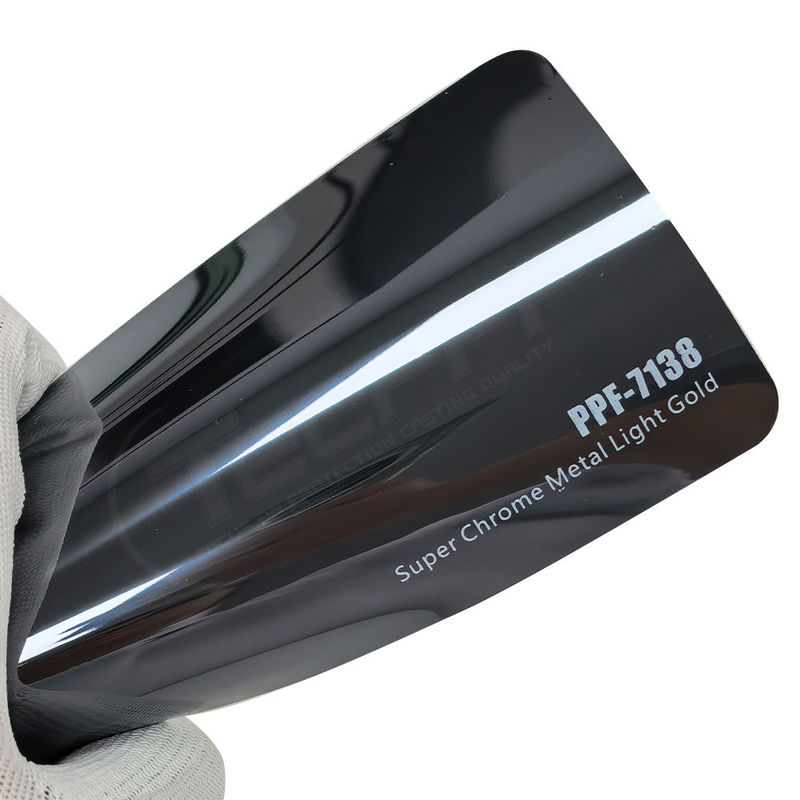 PPF-7138 Super Chrome Metal Light Gold Color Protective Paint Film для защитных пленок от царапин на автомобилях